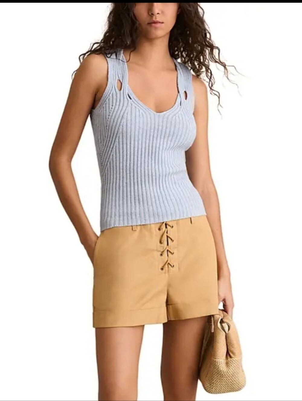 Reiss Alethia Tank Top - Size M - Baby Blue